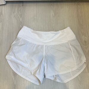 Lululemon Speed Up White Shorts